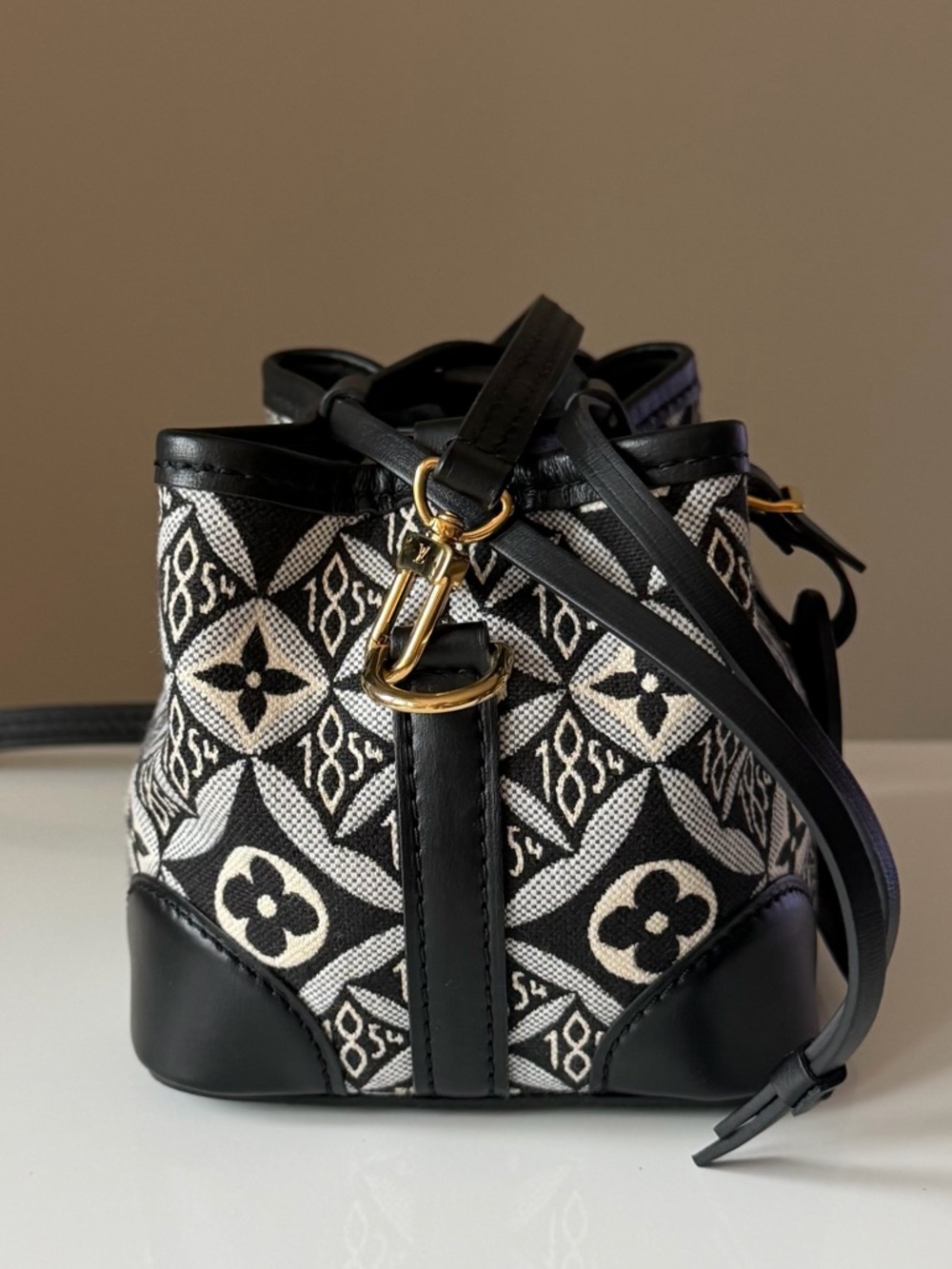 Louis Vuitton Noe Mini Since 1854 Jacquard Bucket Crossbody Bag - Picture 2 of 13